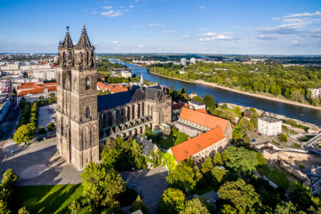 Magdeburg by the river Elbe