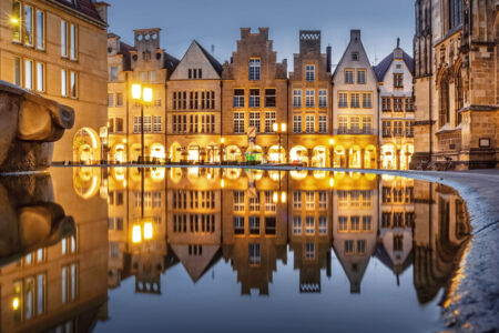 Lambertikirchplatz Münster Lambertibrunnen