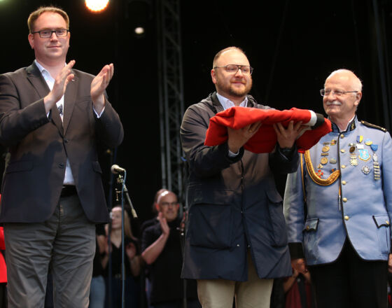 Übergabe Hansefahne an Torun