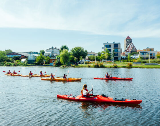 Stadtpaddeln durch Rostock © TMV Gänsicke Stadtpaddeln durch Rostock © TMV Gänsicke