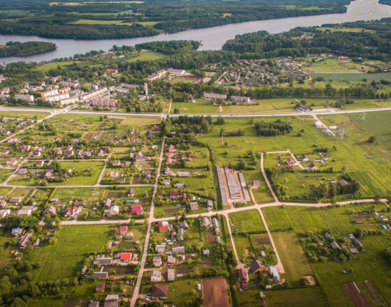 Koknese von oben © Tourismusinformationszentrum Koknese