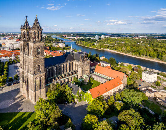 Magdeburg by the river Elbe