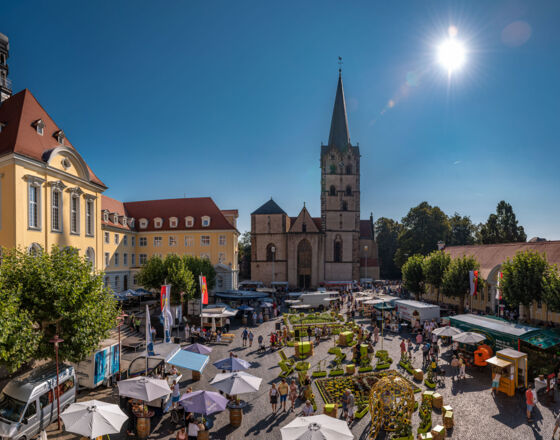 Panoramic view market square Herford