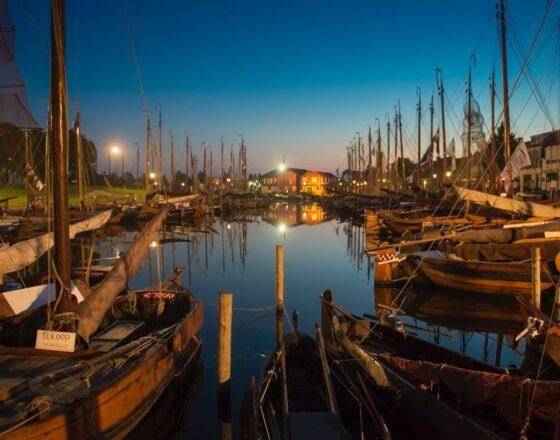 Elburg Hafen by night ©Gemeente Elburg