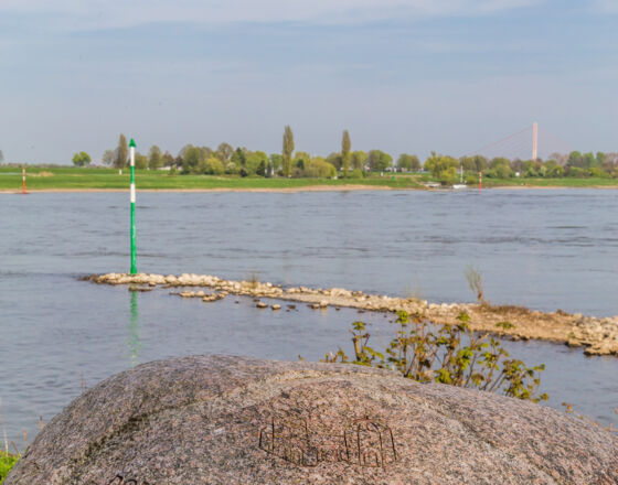 Erft river mouth stone