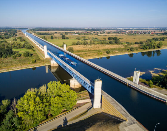 Wasserstraßenkreuz Magdeburg © Magdeburger Platte