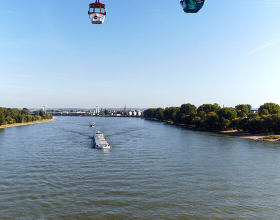Cable car across the Rhine river