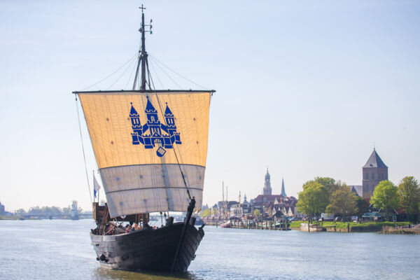 Kampen cog and city skyline Kampen cog and city skyline