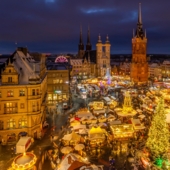 Weihnachtsmarkt von oben (c) Thomas Ziegler_Stadt Halle (Saale)